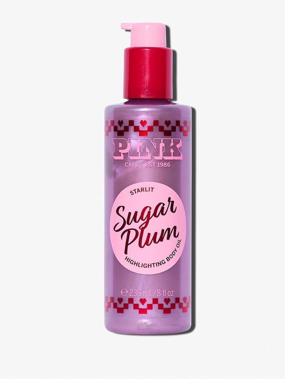 PINK Victoria's Secret Sugar Plum Highlighting Body Oil – Pink & Purple Accents